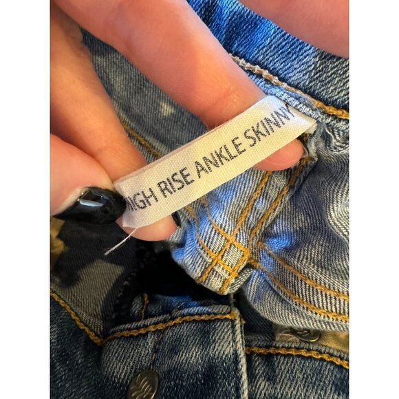 Rag & Bone Jeans Womens Size‎ 24 Blue Denim Ellerly Wash High Rise Ankle Skinny - Picture 10 of 13